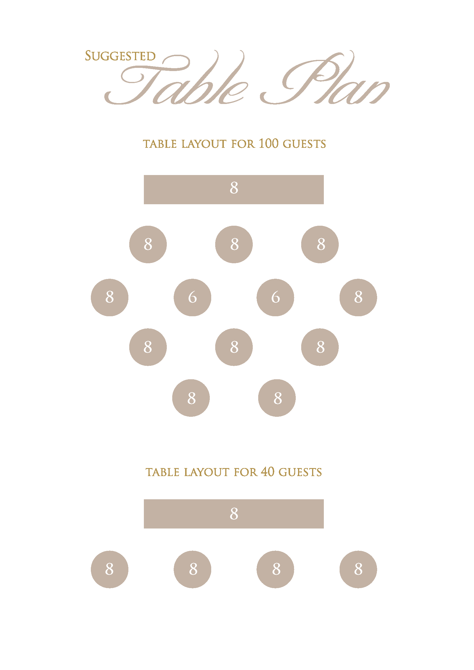 Wedding Table Plan - Pedham Place Golf Club